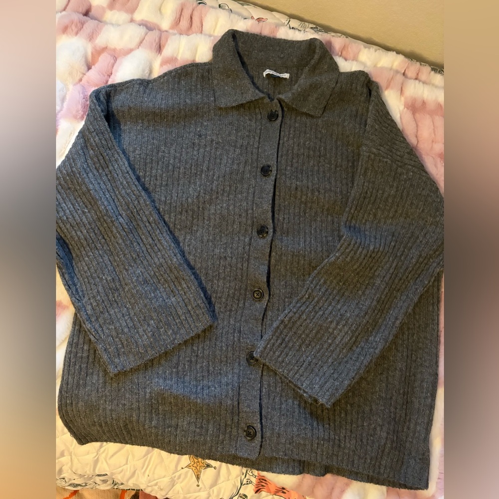 American Eagle Outfitters Gray Knit Sweater